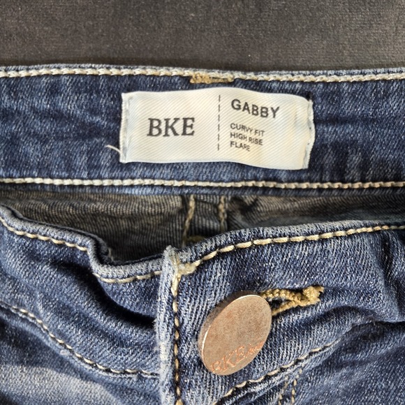 BKE Womens Gabby high-rise, Curvy-fit flare jeans 27 x 31.5 - Picture 3 of 11